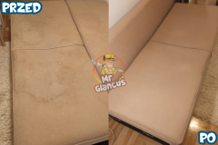 PRANIE BEŻOWEJ KANAPY